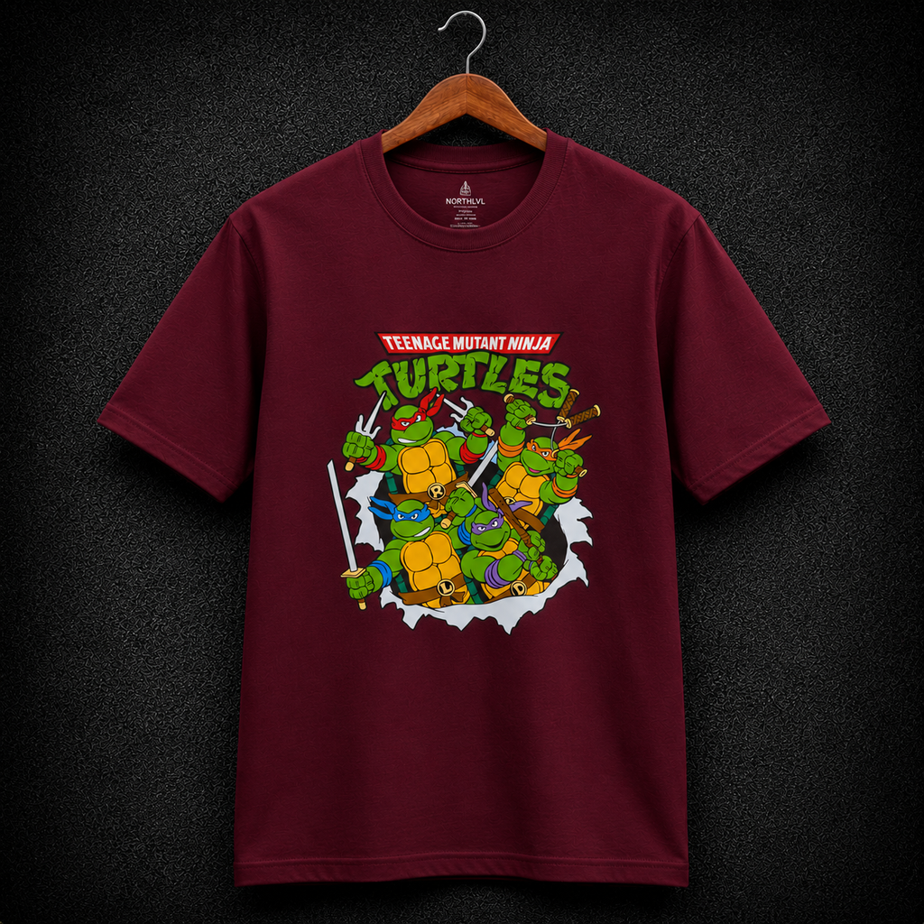 Custom T-Shirt (Cartoon) (M, Maroon)